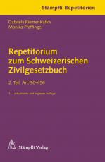 Cover-Bild Repetitorium zum Schweizerischen Zivilgesetzbuch. 2. Teil: Art. 90-456