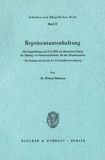 Cover-Bild Repräsentantenhaftung.