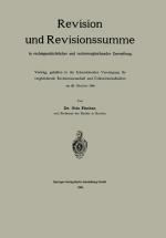 Cover-Bild Revision und Revisionssumme in rechtsgeschichtlicher und rechtsvergleichender Darstellung