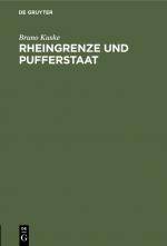 Cover-Bild Rheingrenze und Pufferstaat
