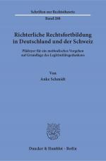Cover-Bild Richterliche Rechtsfortbildung in Deutschland und der Schweiz.
