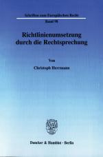 Cover-Bild Richtlinienumsetzung durch die Rechtsprechung.