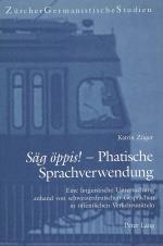 Cover-Bild «Säg öppis!» - Phatische Sprachverwendung