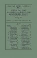 Cover-Bild Schimpf und Ernst des Deutschen Mittelalters in Lateinischem Gewand