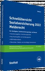 Cover-Bild Schnellübersicht Sozialversicherung 2022 Melderecht