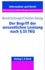 Cover-Bild Schriftenreihe Information und Recht / Der Begriff der wesentlichen Leistung nach § 33 TKG