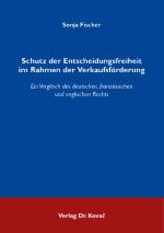 Cover-Bild Schutz der Entscheidungsfreiheit im Rahmen der Verkaufsförderung