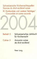 Cover-Bild Schweizerische Kirchenrechtsquellen- Sources du droit ecclésial suisse