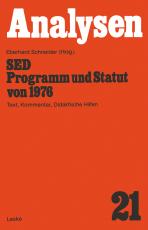 Cover-Bild SED — Programm und Statut von 1976