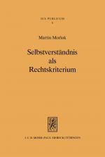 Cover-Bild Selbstverständnis als Rechtskriterium