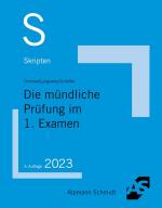 Cover-Bild Skript Die mündliche Prüfung im 1. Examen