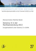 Cover-Bild Solvency II in der Rechtsanwendung 2013
