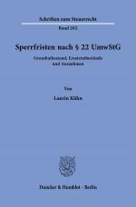 Cover-Bild Sperrfristen nach § 22 UmwStG