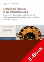 Cover-Bild Sprachliches Handeln in der archaischen Lyrik
