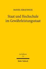 Cover-Bild Staat und Hochschule im Gewährleistungsstaat