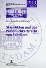 Cover-Bild Stasi-Akten und das Persönlichkeitsrecht von Politikern