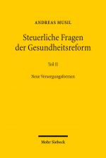 Cover-Bild Steuerliche Fragen der Gesundheitsreform