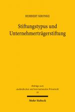Cover-Bild Stiftungstypus und Unternehmerträgerstiftung