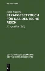 Cover-Bild Strafgesetzbuch für das Deutsche Reich