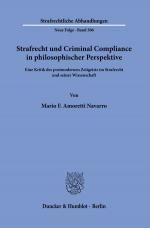 Cover-Bild Strafrecht und Criminal Compliance in philosophischer Perspektive.