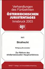 Cover-Bild Strafrecht - Zur Reform des strafprozessualen Hauptverfahrens