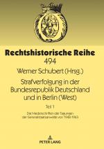 Cover-Bild Strafverfolgung in der Bundesrepublik Deutschland und in Berlin (West)