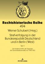 Cover-Bild Strafverfolgung in der Bundesrepublik Deutschland und in Berlin (West)