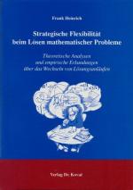 Cover-Bild Strategische Flexibilität beim Lösen mathematischer Probleme