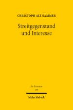 Cover-Bild Streitgegenstand und Interesse
