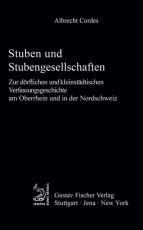 Cover-Bild Stuben und Stubengesellschaften