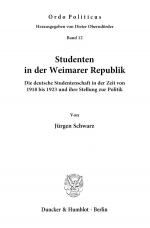 Cover-Bild Studenten in der Weimarer Republik.