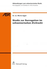 Cover-Bild Studie zur Surrogation im schweizerischen Zivilrecht