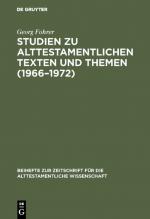 Cover-Bild Studien zu alttestamentlichen Texten und Themen (1966–1972)