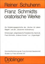 Cover-Bild Studien zu Franz Schmidt / Franz Schmidts oratorische Werke