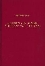 Cover-Bild Studien zur Summa Stephans von Tournai