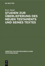 Cover-Bild Studien zur Überlieferung des Neuen Testaments und seines Textes