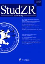 Cover-Bild StudZR Ausbildung 2/2021