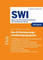 Cover-Bild SWI-Spezial EU-Besteuerungsstreitbeilegungsgesetz