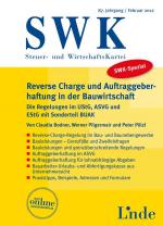 Cover-Bild SWK-Spezial Reverse Charge u. Auftraggeberhaftung i.d. Bauwirtschaft