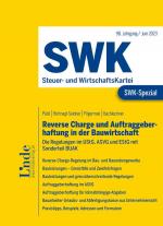 Cover-Bild SWK-Spezial Reverse Charge und Auftraggeberhaftung in der Bauwirtschaft