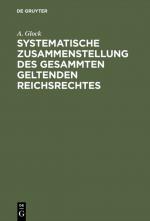 Cover-Bild Systematische Zusammenstellung des gesammten geltenden Reichsrechtes