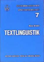 Cover-Bild Textlinguistik