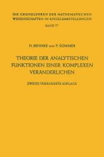 Cover-Bild Theorie der analytischen Funktionen einer komplexen Veränderlichen