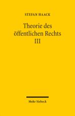 Cover-Bild Theorie des öffentlichen Rechts III