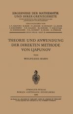 Cover-Bild Theorie und Anwendung der direkten Methode von Ljapunov