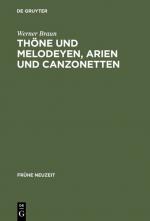 Cover-Bild Thöne und Melodeyen, Arien und Canzonetten