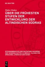 Cover-Bild Über die frühesten Stufen der Entwicklung der altindischen Sūdras