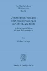 Cover-Bild Unternehmensbezogene Effizienzanforderungen im Öffentlichen Recht.