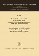 Cover-Bild Untersuchung der Verschleißreaktionen bei der Bearbeitung von Stahl mit Schnellarbeitsstahlwerkzeugen