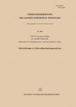 Cover-Bild Untersuchungen an Zahnradbearbeitungsmaschinen